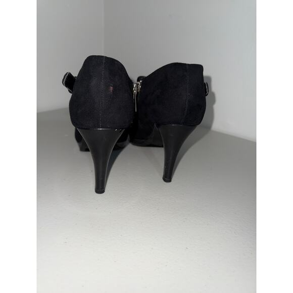 Bandolino Women's Faux Suede Ankle Boots Booties High Heels Shoes 8 - Picture 5 of 8